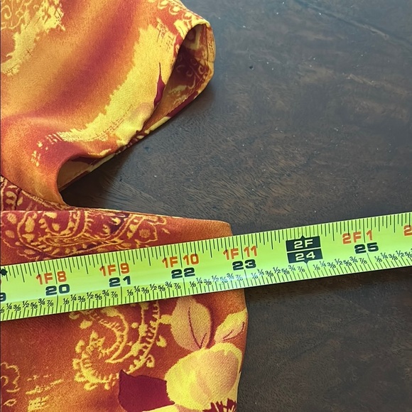 Spago Vintage Orange Patterned Maxi Dress Size 16-18 …. - Picture 6 of 9